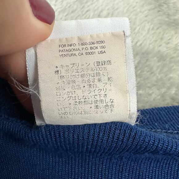 Vintage Patagonia Size L Blue Made in USA Capilene Long Sleeve Under Shirt - Picture 5 of 7